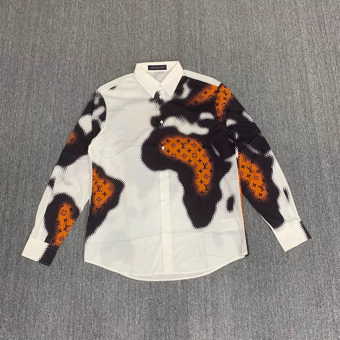 Louis Vuitton Lv White Fire Cloud Monogram Shirt Jacket XL 9New Size US XL / EU 56 / 4 - 1 Thumbnail