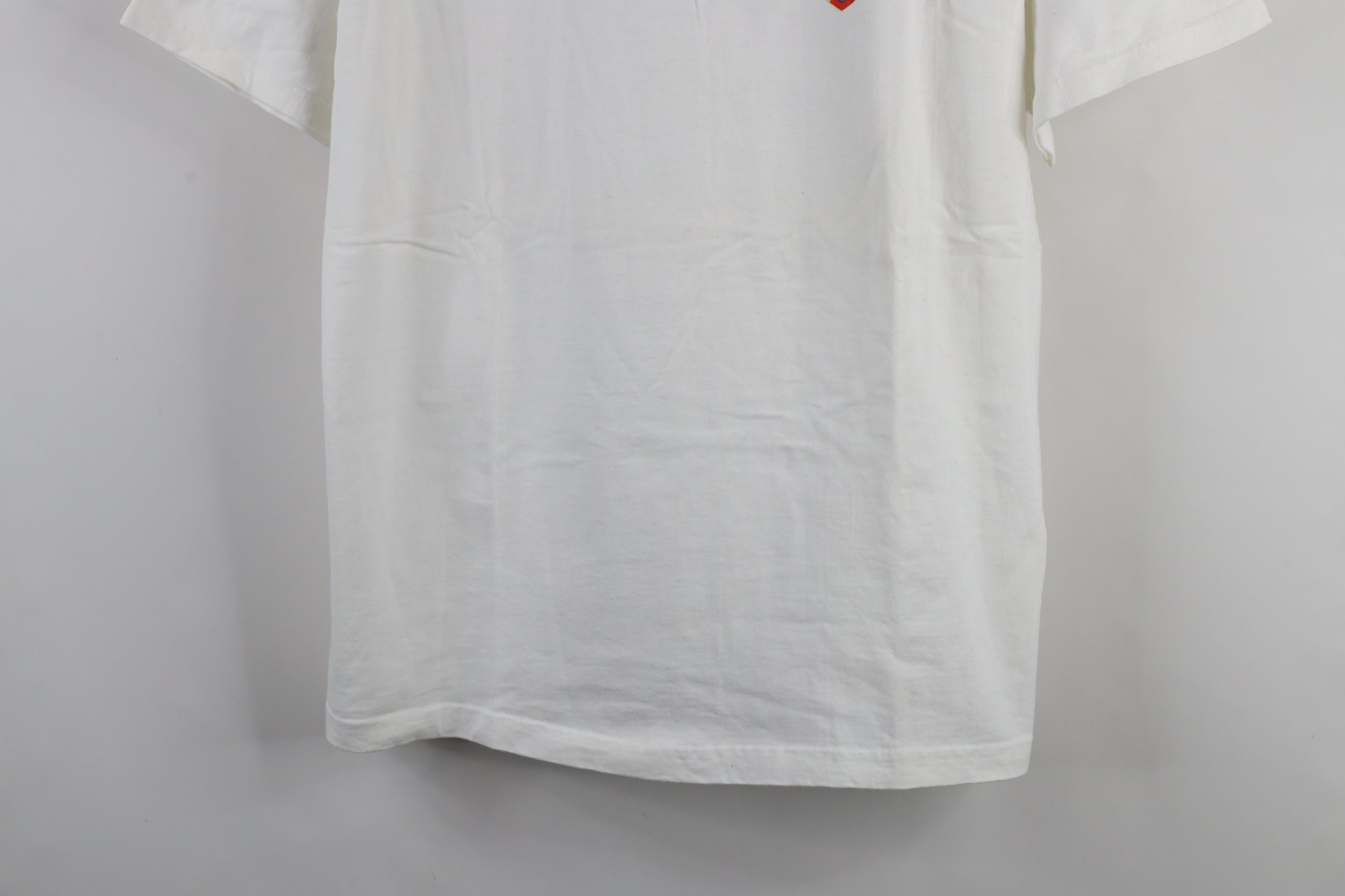 Vintage Vintage 90s Warner Brothers Flag Shield Logo T-Shirt White Size US XL / EU 56 / 4 - 3 Thumbnail