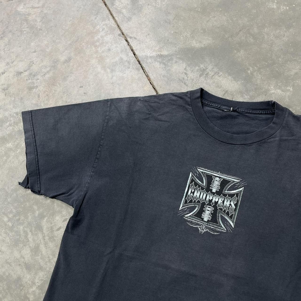 West Coast Choppers Vintage West Coast Choppers Chrome Logo Tee Faded Black Size US L / EU 52-54 / 3 - 4 Thumbnail
