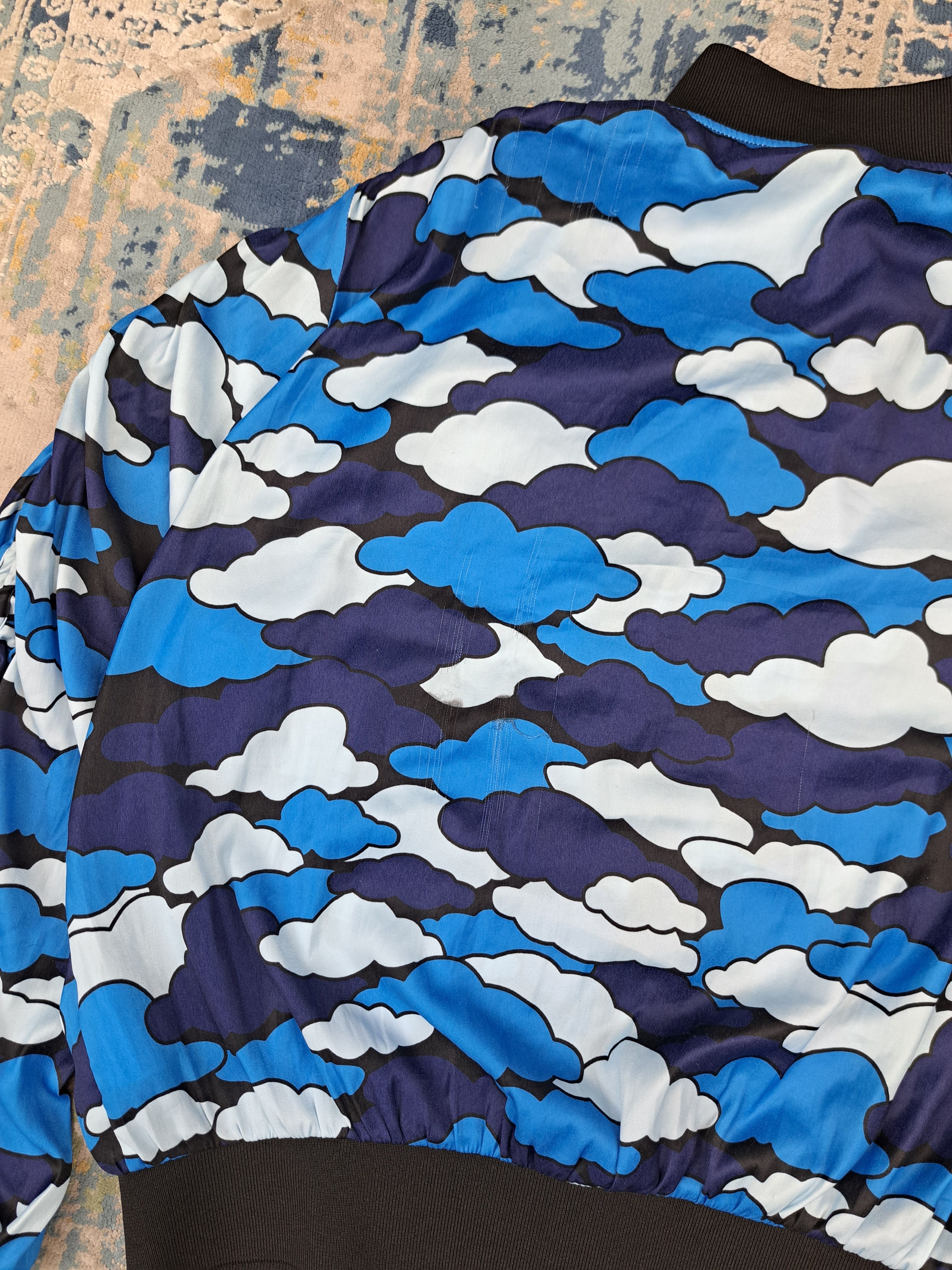 Moschino Love Moschino Fullprint Cloud Camo Bomber Jacket Size M / US 6-8 / IT 42-44 - 12 Thumbnail