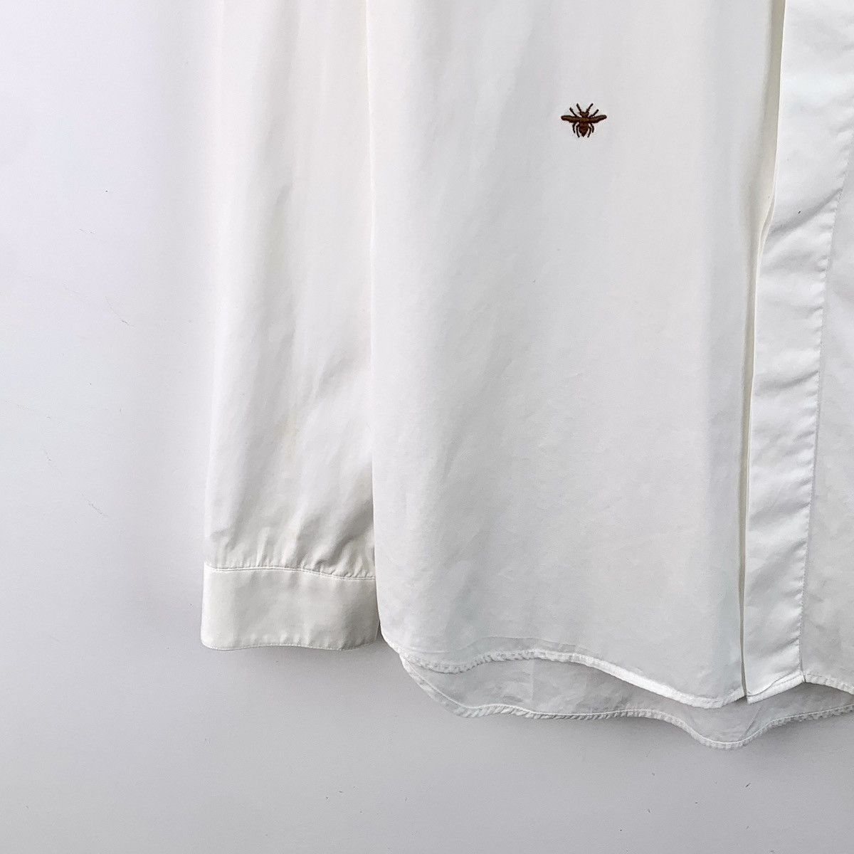 Dior Dior White Bee Embroidered Long Sleeve Shirt K26WX Size S / US 4 / IT 40 - 4 Thumbnail