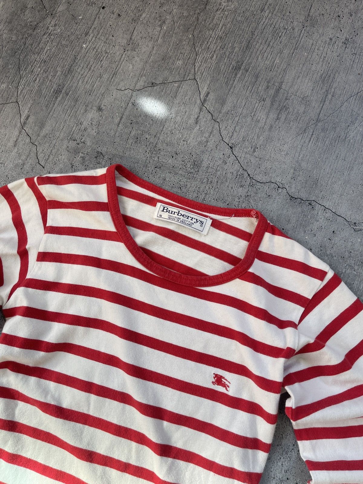 Burberry × Vintage Burberry’s Vintage Striped Long Sleeve Size S / US 4 / IT 40 - 3 Thumbnail