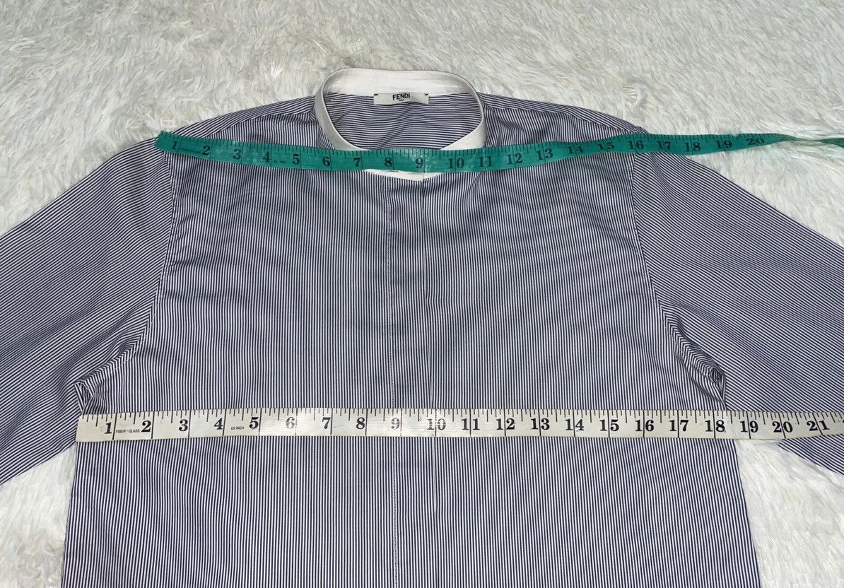 Fendi FENDI Pinstripes Button Down Cotton Shirt Size S / US 4 / IT 40 - 17 Thumbnail