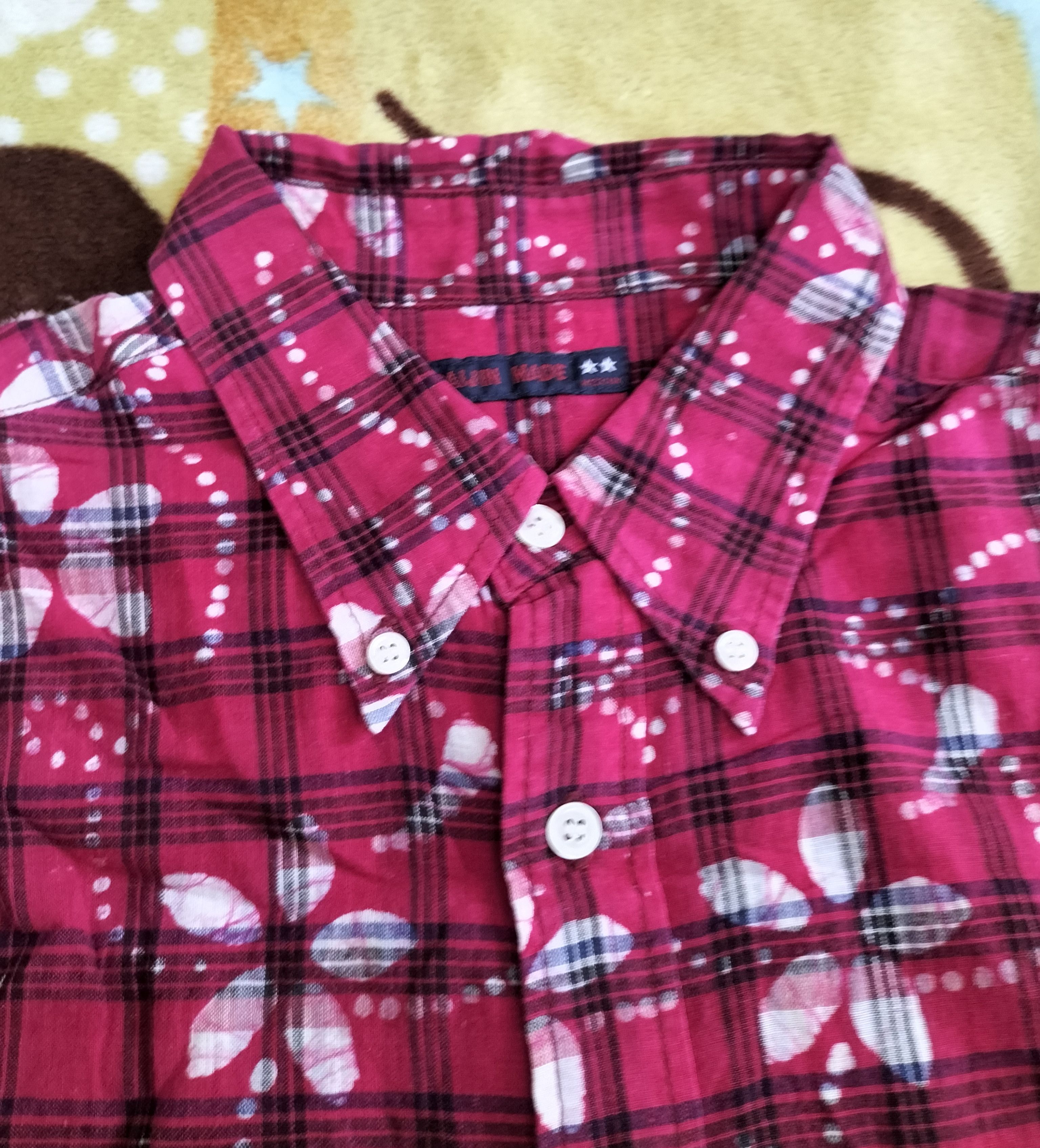 Blue Blue Japan Gaijin made floral plaid Okinawa shirt Size US M / EU 48-50 / 2 - 3 Thumbnail