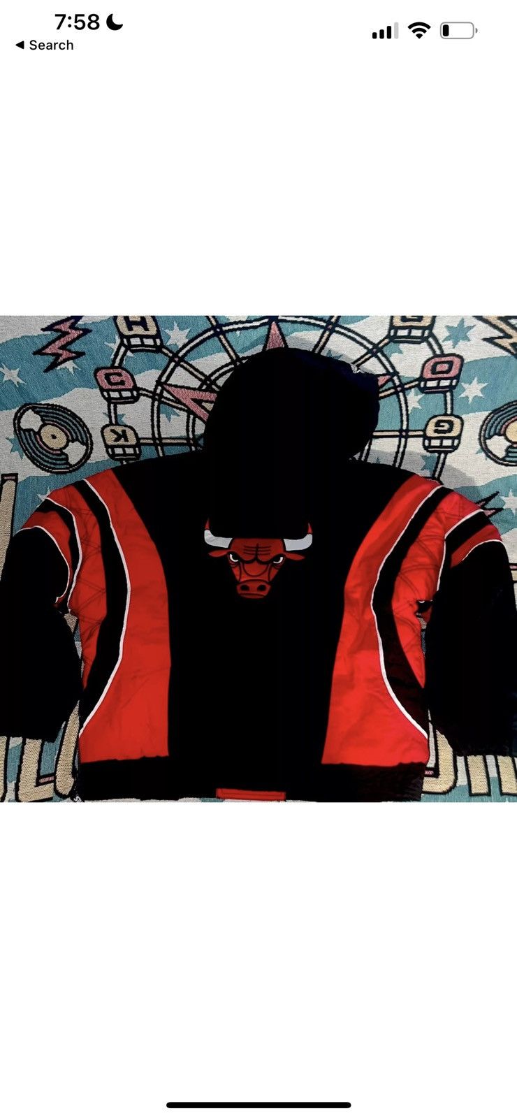 Starter STARTER Chicago Bulls Black Red Pullover Winter Jacket L Size US L / EU 52-54 / 3 - 4 Thumbnail