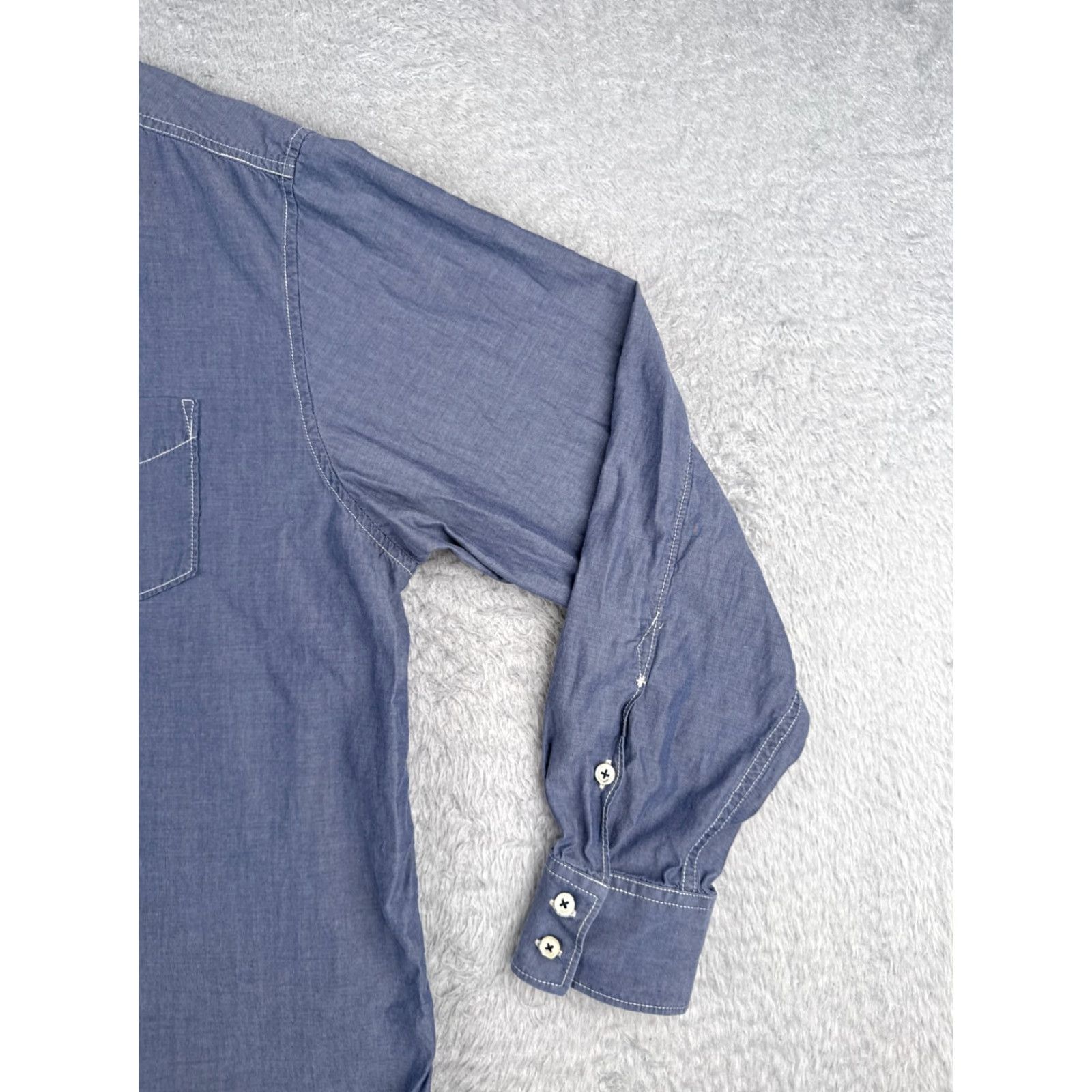 Tommy Bahama Tommy Bahama Shirt Men XL Blue Long Sleeve Button-Up with Pocket, Aloha Resort Style, 100% Cotton/Tencel Blend, Slim Fit Size US XL / EU 56 / 4 - 2 Thumbnail