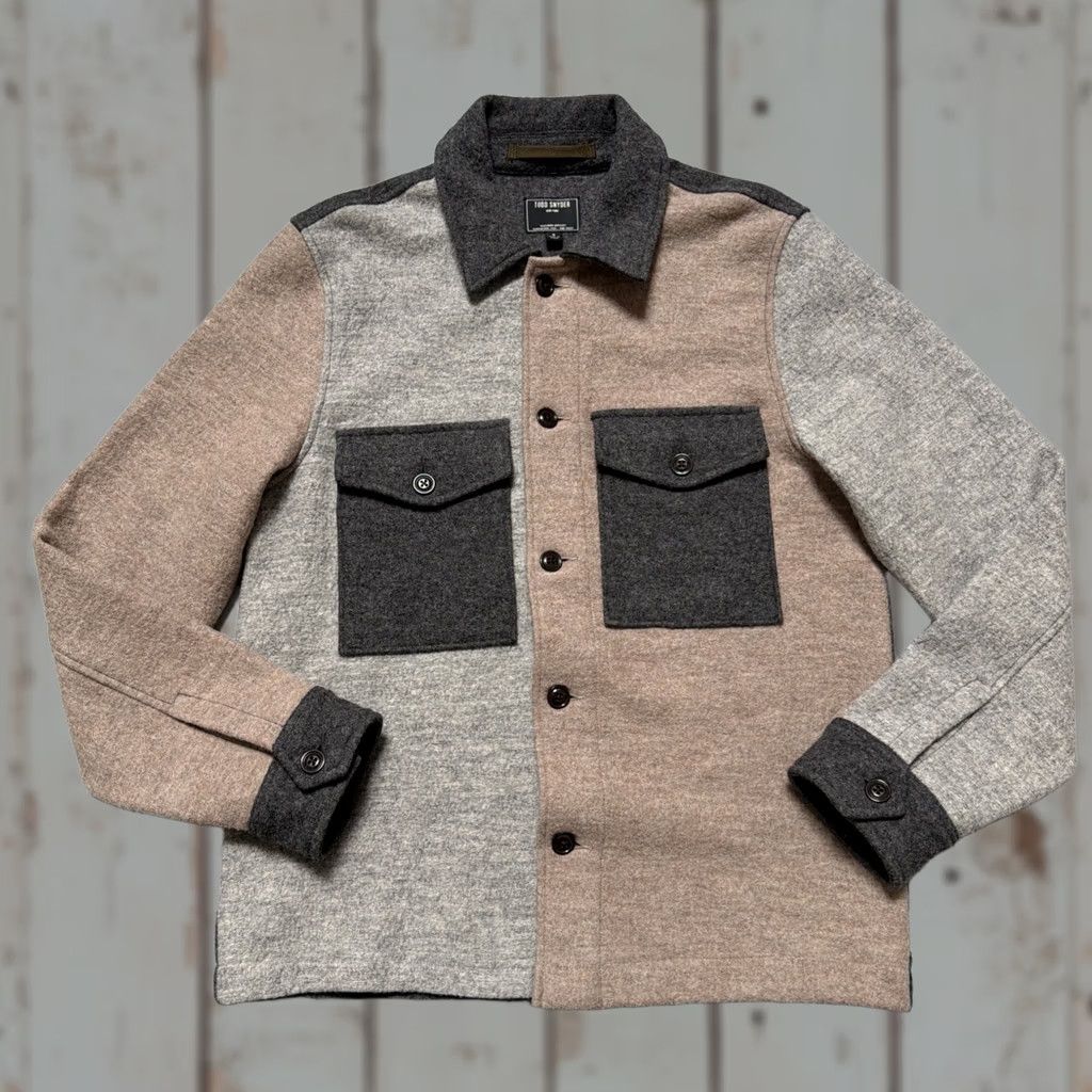 Todd Snyder Todd Snyder Wool Cocktail Shirt-Jacket Patchwork Workwear Designer Men’s S Shirt Size US S / EU 44-46 / 1 - 1 Thumbnail