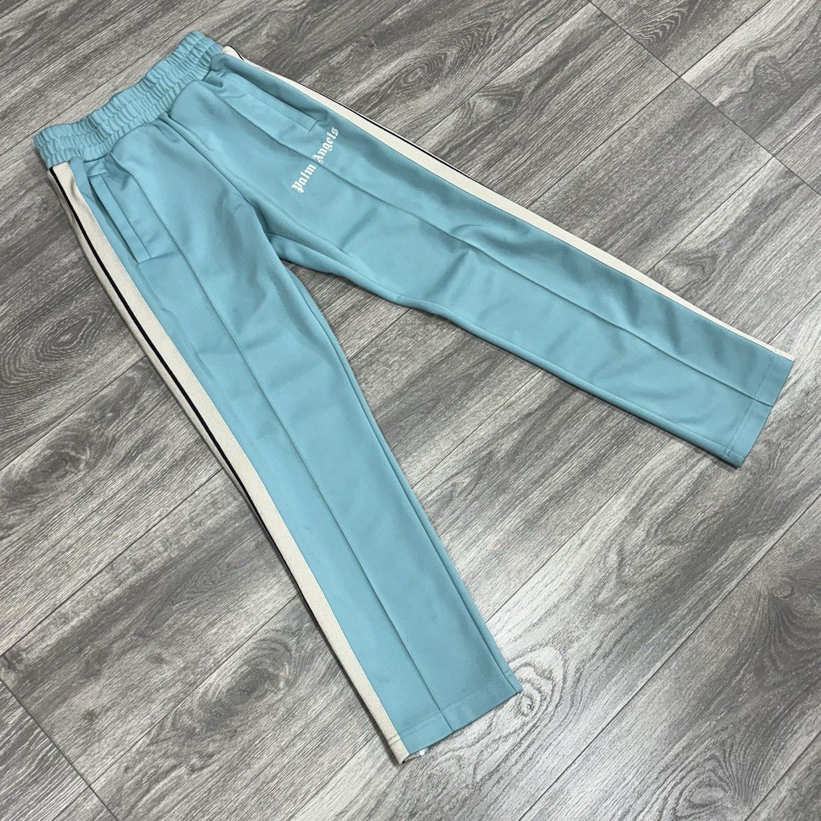 Palm Angels Palm Angels Classic Track Pants ' Light Blue Off White ' Size US 31 - 2 Thumbnail