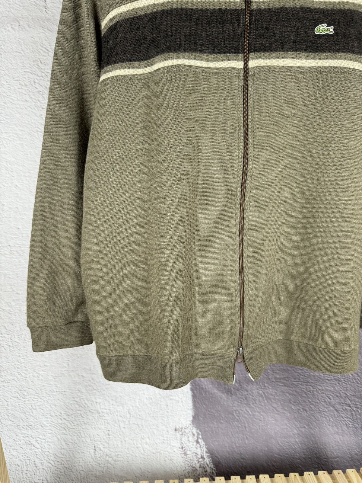 Lacoste Lacoste vintage wool blend striped double zipper sweater Size US XL / EU 56 / 4 - 5 Thumbnail