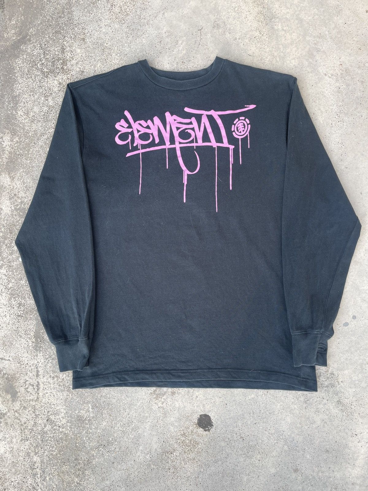 Vintage Y2K Element Skateboard Graffiti Spellout Longsleeve