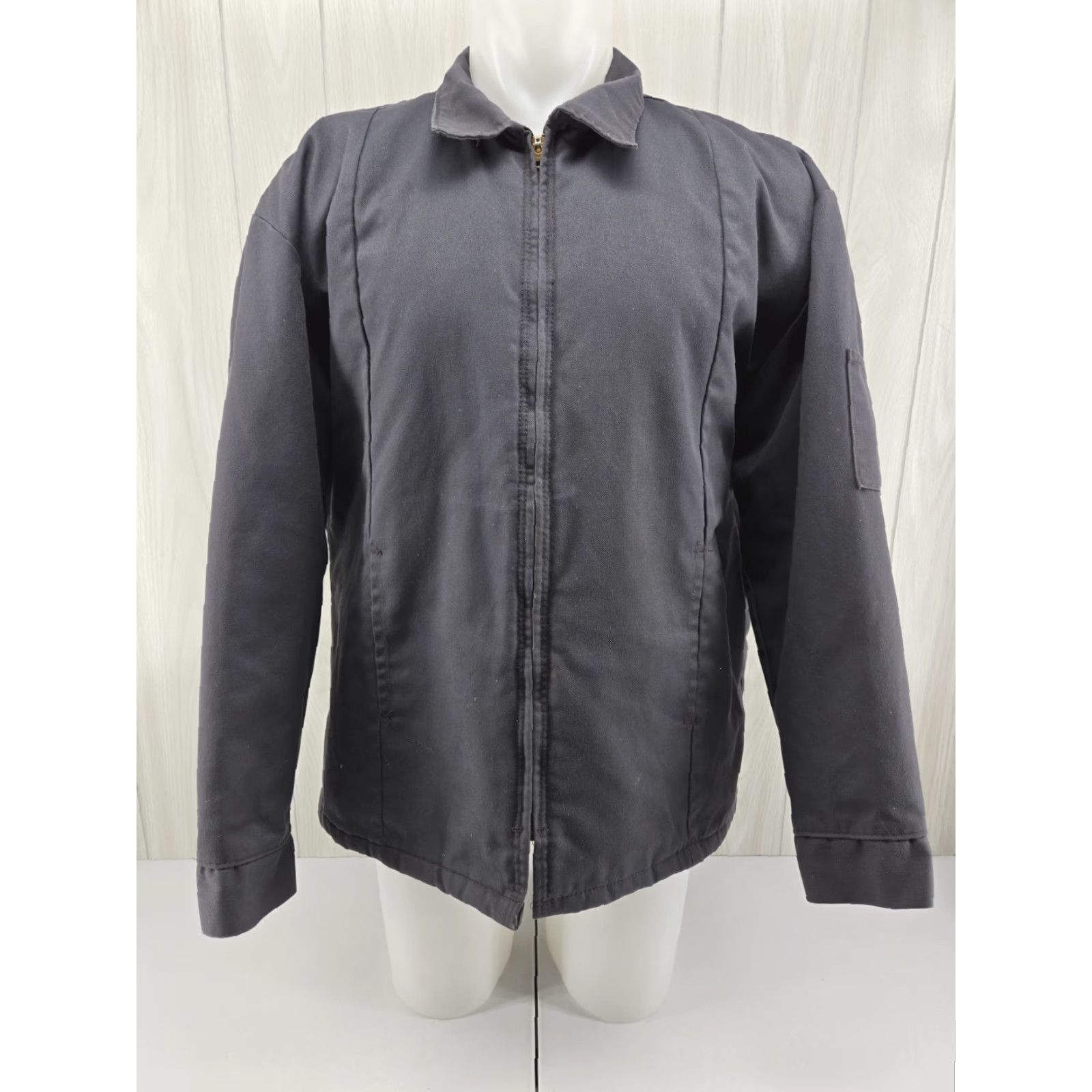 Red Kap Red Kap Jacket Mechanic Style XL Gray Distressed USA Coat, Workwear, Canvas, Zip, Regular Fit, Men's Jacket Size US XL / EU 56 / 4 - 2 Thumbnail