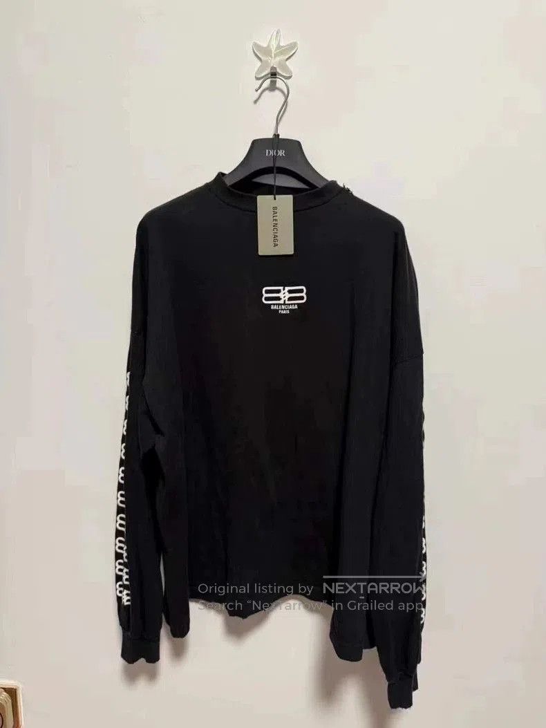 Balenciaga Balenciaga Black BB Logo Long Sleeve. Size US M / EU 48-50 / 2 - 1 Thumbnail