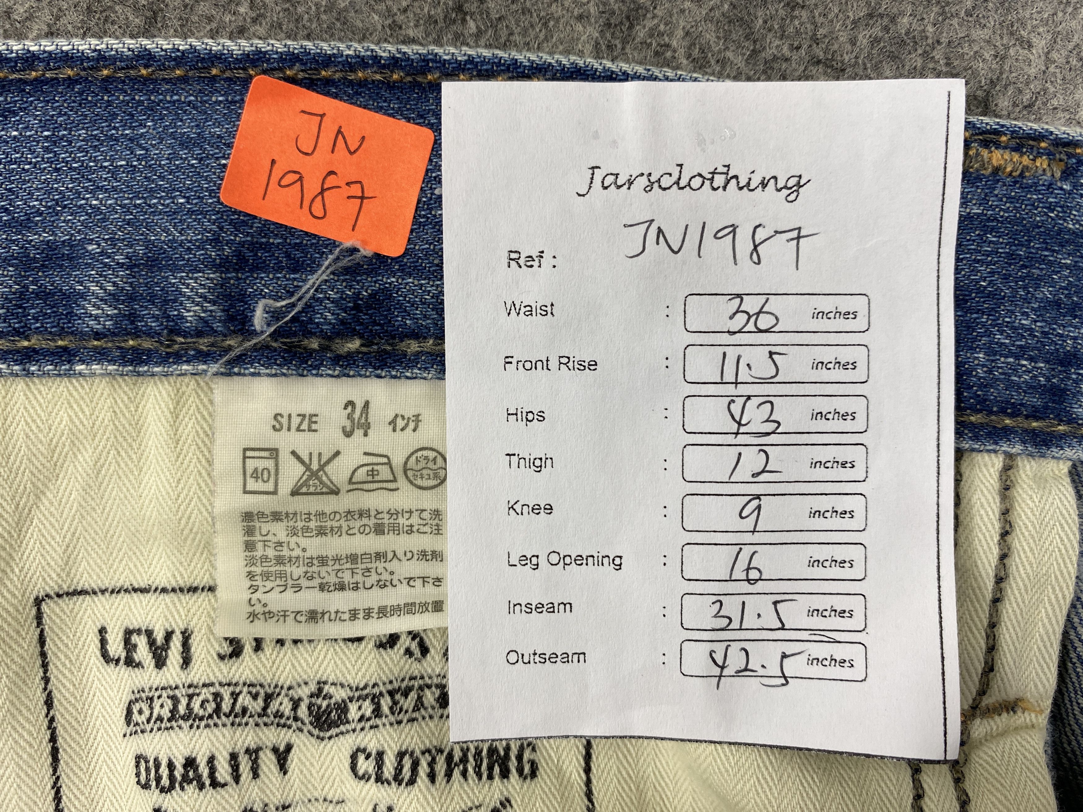 Japanese Brand Distressed Blue Levi's 504 Jeans 36x31.5 Denim -JN1987 Size US 36 / EU 52 - 8 Thumbnail