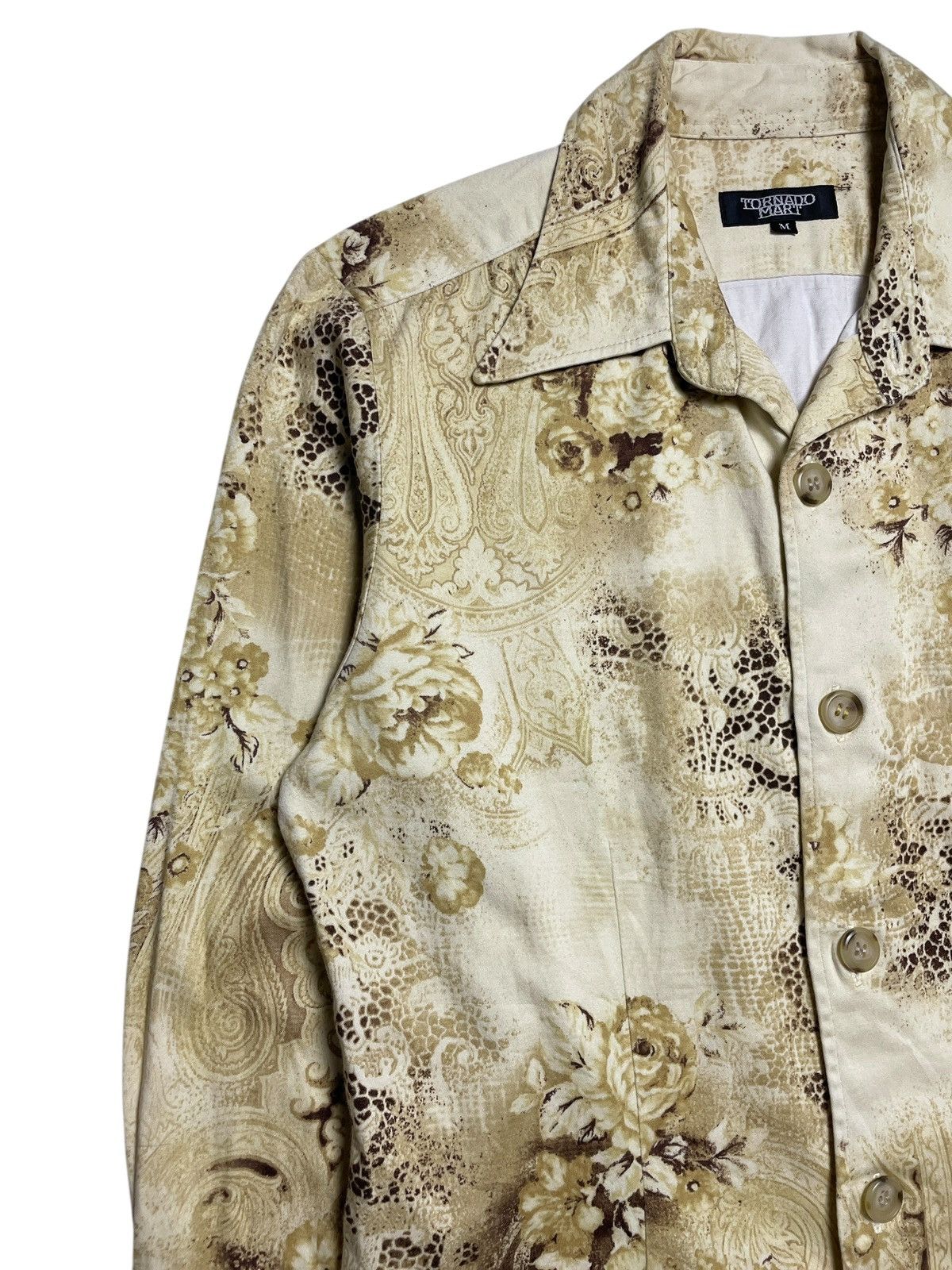 Tornado Mart 2000’s Tornado Mart - Golden Floral Pattern Longshirt Size US M / EU 48-50 / 2 - 4 Thumbnail