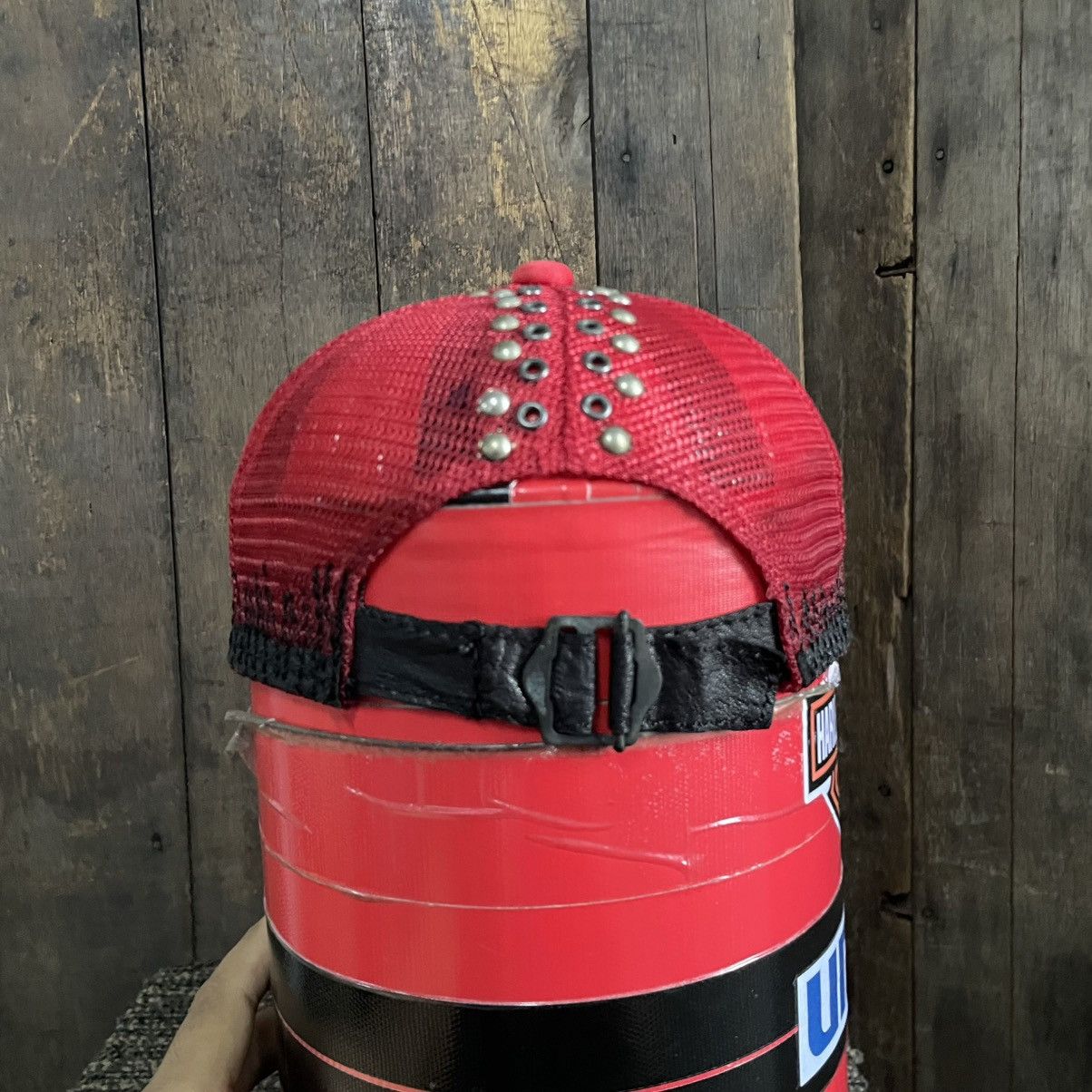 Yasuyuki Ishii Vintage Yasuyuki Ishii Studded Distress Trucker Cap Size ONE SIZE - 8 Thumbnail