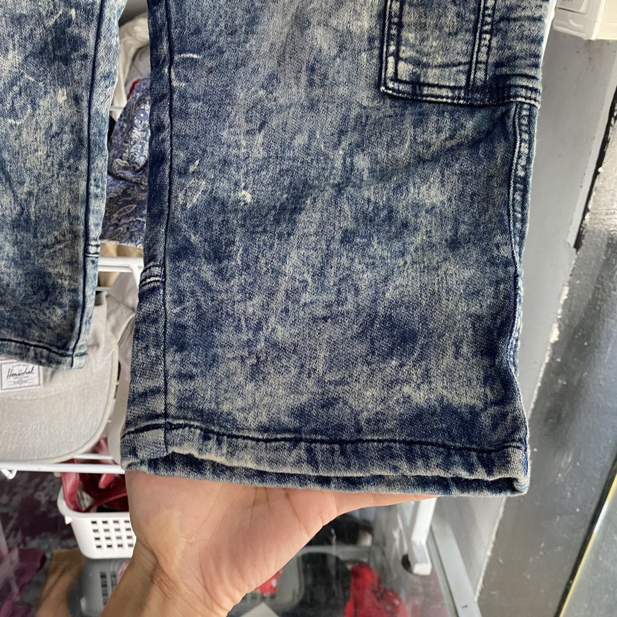 In The Attic × Japanese Brand × Seditionaries IN THE ATTIC Cargo Shorts Pants MultiPocket Denim Acid Wash Size US 30 / EU 46 - 6 Thumbnail