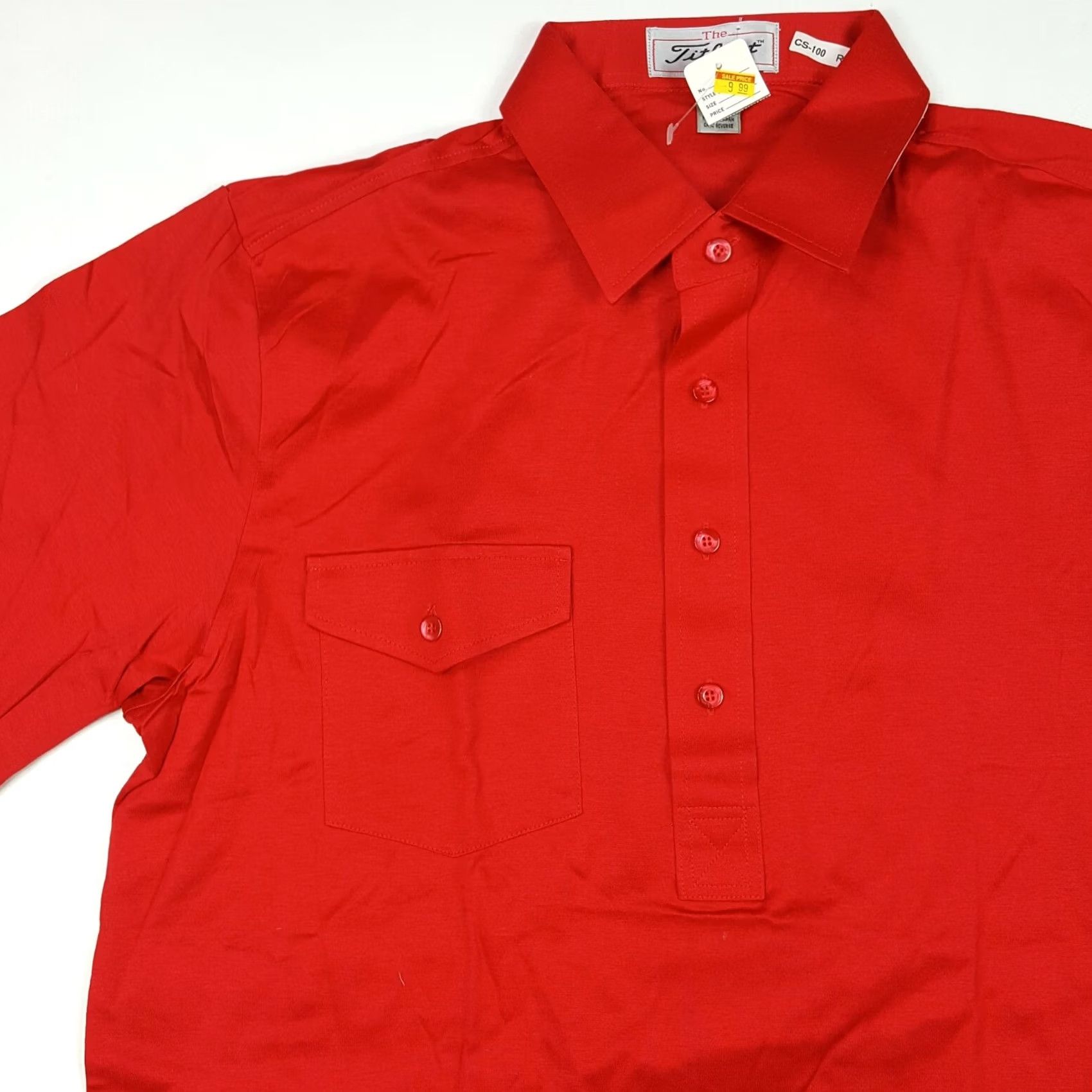 Titleist VINTAGE Titleist Polo Shirt Mens Red Short Sleeve Collar Pullover Button 90s Golf Shirt Size US L / EU 52-54 / 3 - 6 Thumbnail