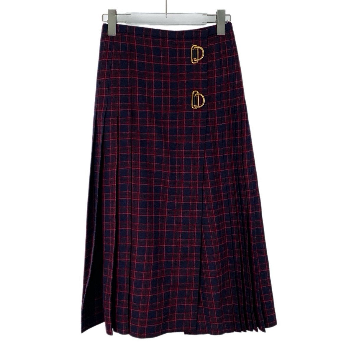 Burberry Burberry Check Wool Casual Pleated Long Skirt K26WX Size 24" / US 00 / IT 34 - 1 Thumbnail