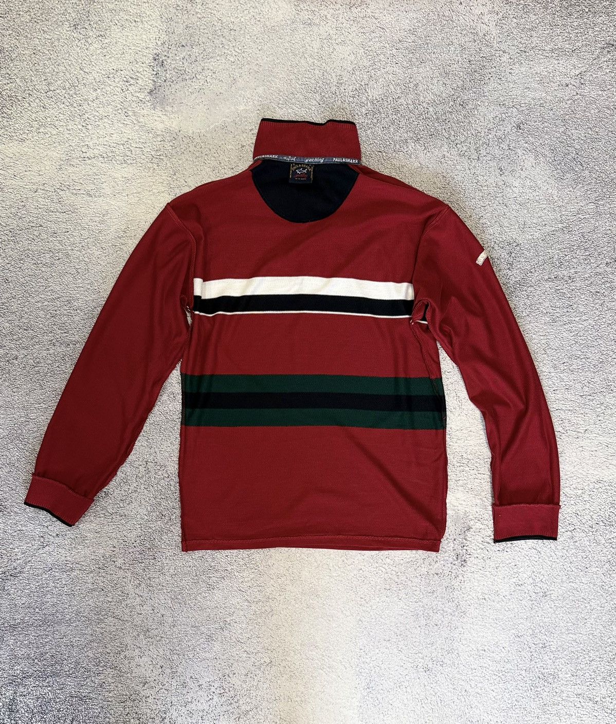 Paul & Shark Paul Shark Rugby Polo Shirt Red Striped Italy Long Sleeve M Size US M / EU 48-50 / 2 - 12 Thumbnail