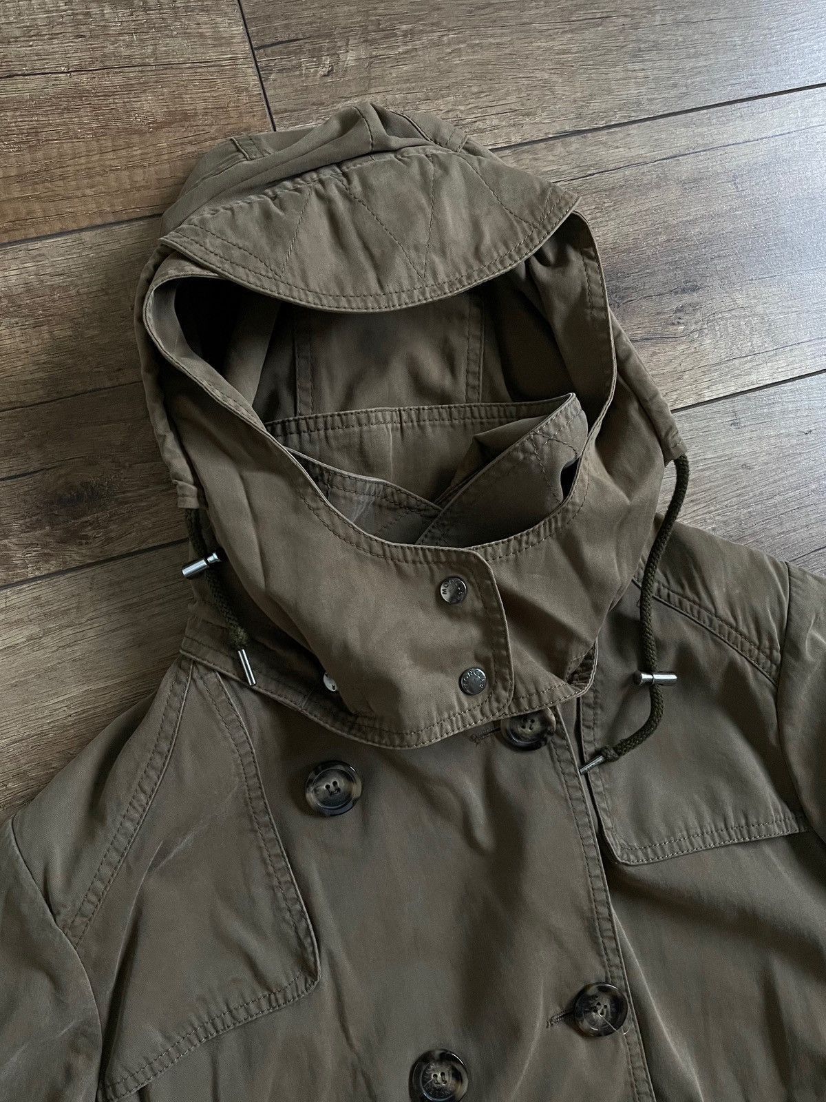Moncler Moncler Womens Tariec Cotton Military Olive Parka Jacket Size L / US 10 / IT 46 - 7 Thumbnail