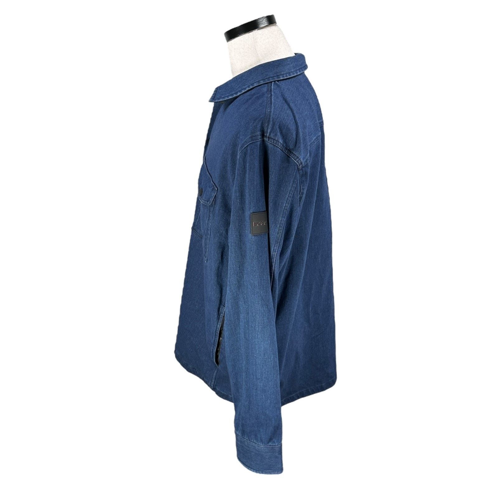 Hugo Boss Hugo Boss Lovel Shirt Jacket Overshirt Men XL Blue Pockets Size US XL / EU 56 / 4 - 3 Thumbnail