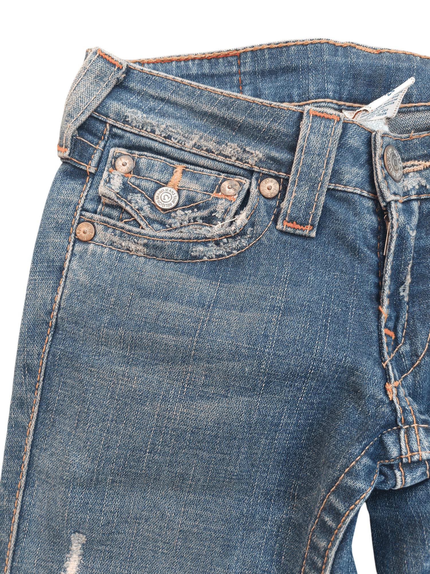 American Apparel × True Religion VINTAGE FLARED 💥 TRUE RELIGION DISTRESSED JOEY DENIM TR12 Size 27" / US 4 / IT 40 - 12 Thumbnail