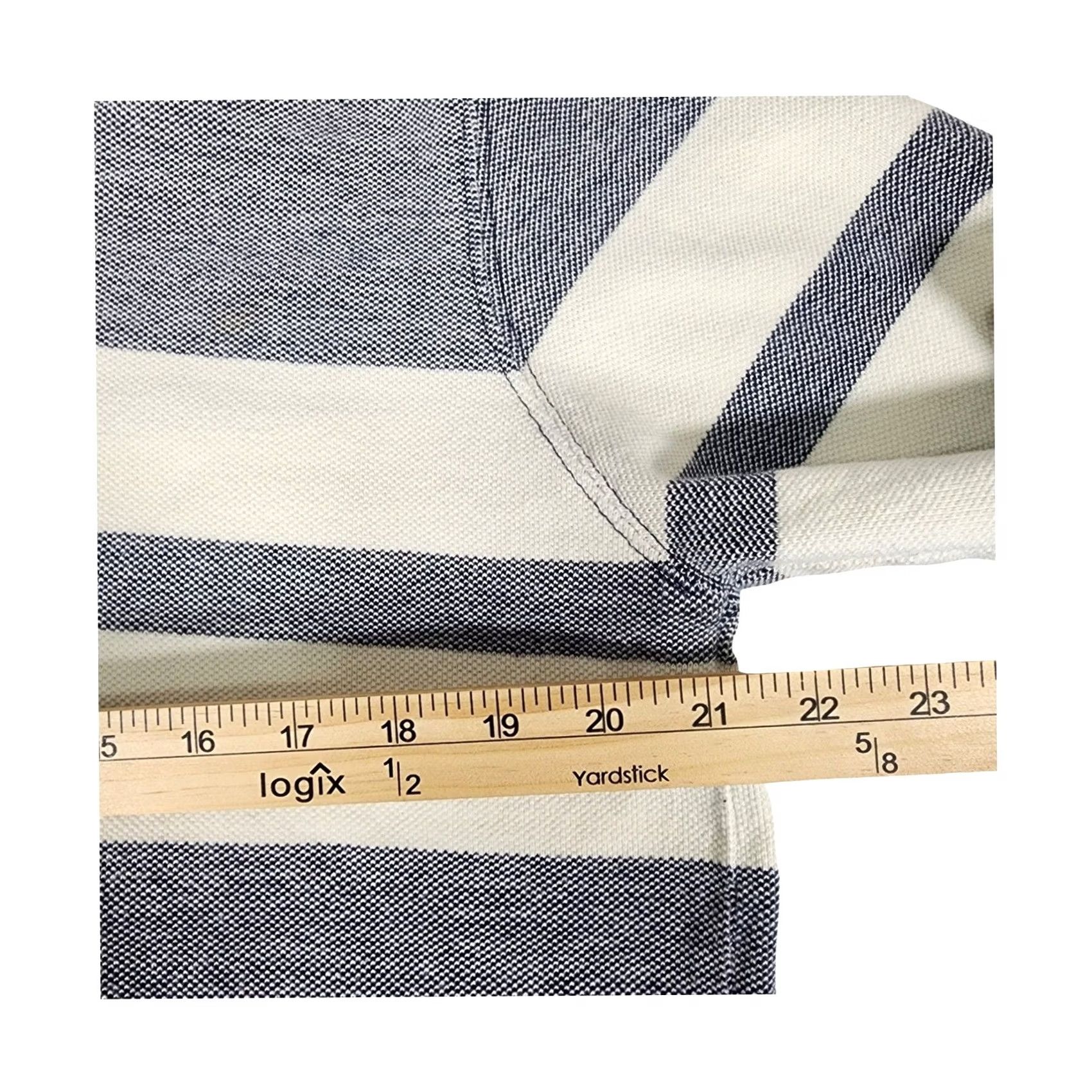 Banana Republic Banana Republic Mens Shawl Collar Striped Heathered Gray Pullover Sweatshirt L Size US L / EU 52-54 / 3 - 6 Thumbnail