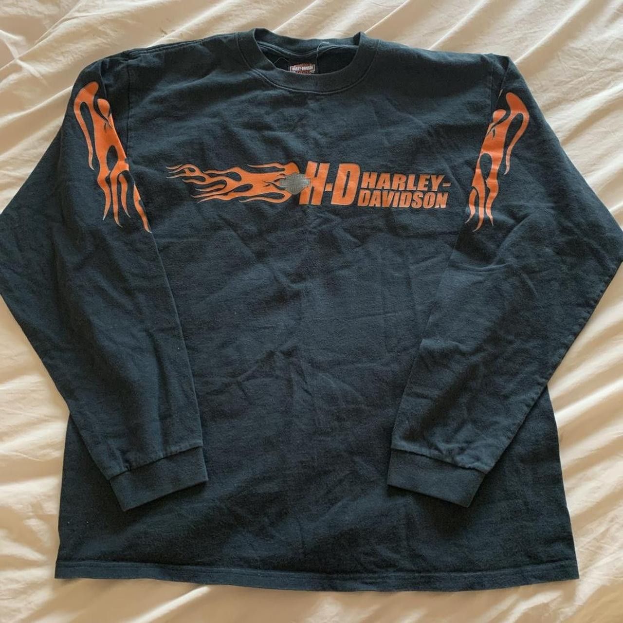 Harley Davidson Vintage 90s Harley Davidson Long Sleeve T-shirt Size US L / EU 52-54 / 3 - 1 Thumbnail