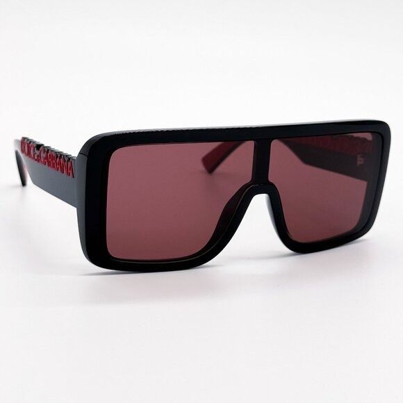 Dolce & Gabbana NEW DOLCE&GABBANA SUNGLASSES DG6204 501/75 BLACK RED WOMEN E Size ONE SIZE - 3 Thumbnail
