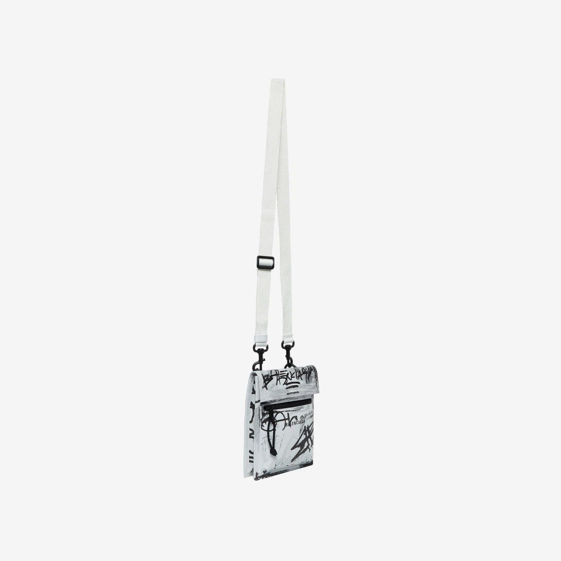 Balenciaga o1s1wg111224 Size: OS / Explorer Small Pouch Strap White Size ONE SIZE - 3 Thumbnail