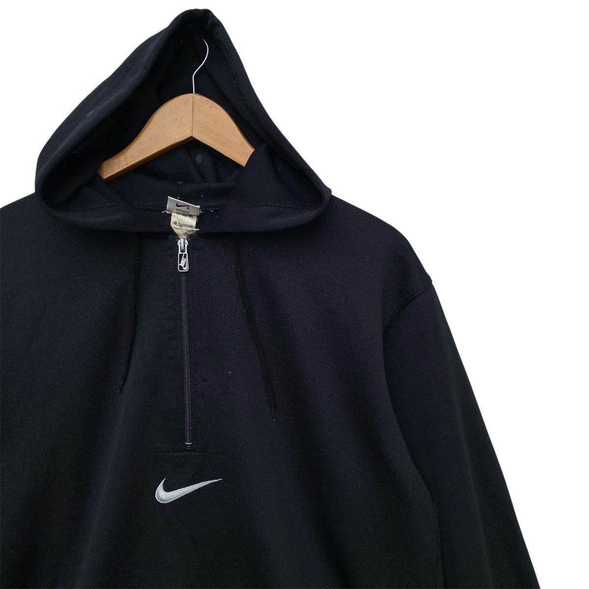 Nike Vintage 90s Nike Air Swoosh Half Zipper Hoodie | L | Swag Size US L / EU 52-54 / 3 - 3 Thumbnail