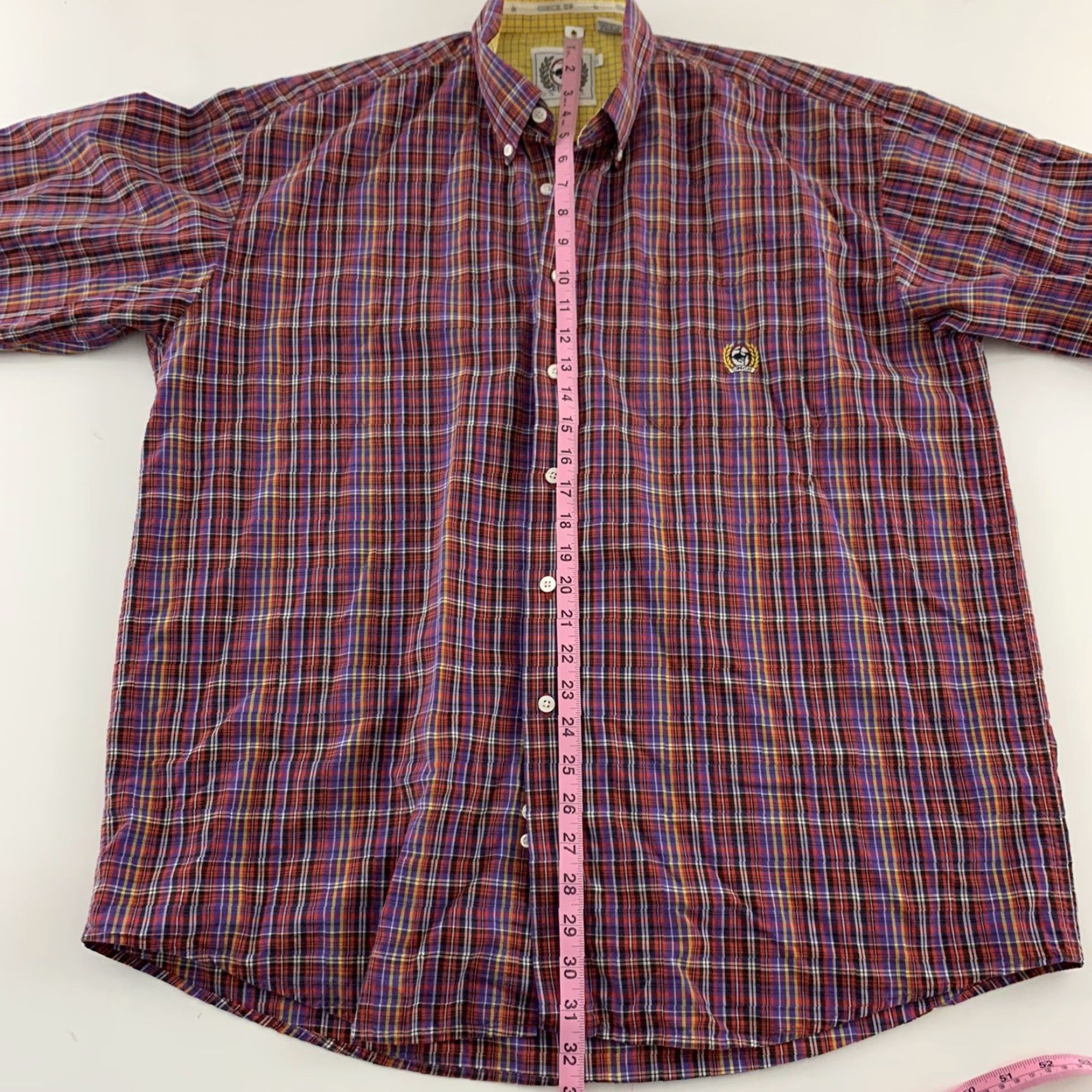Vintage Cinch Shirt Long Sleeve Plaid Button-Up Men's L Red 100% Cotton Size US L / EU 52-54 / 3 - 6 Thumbnail