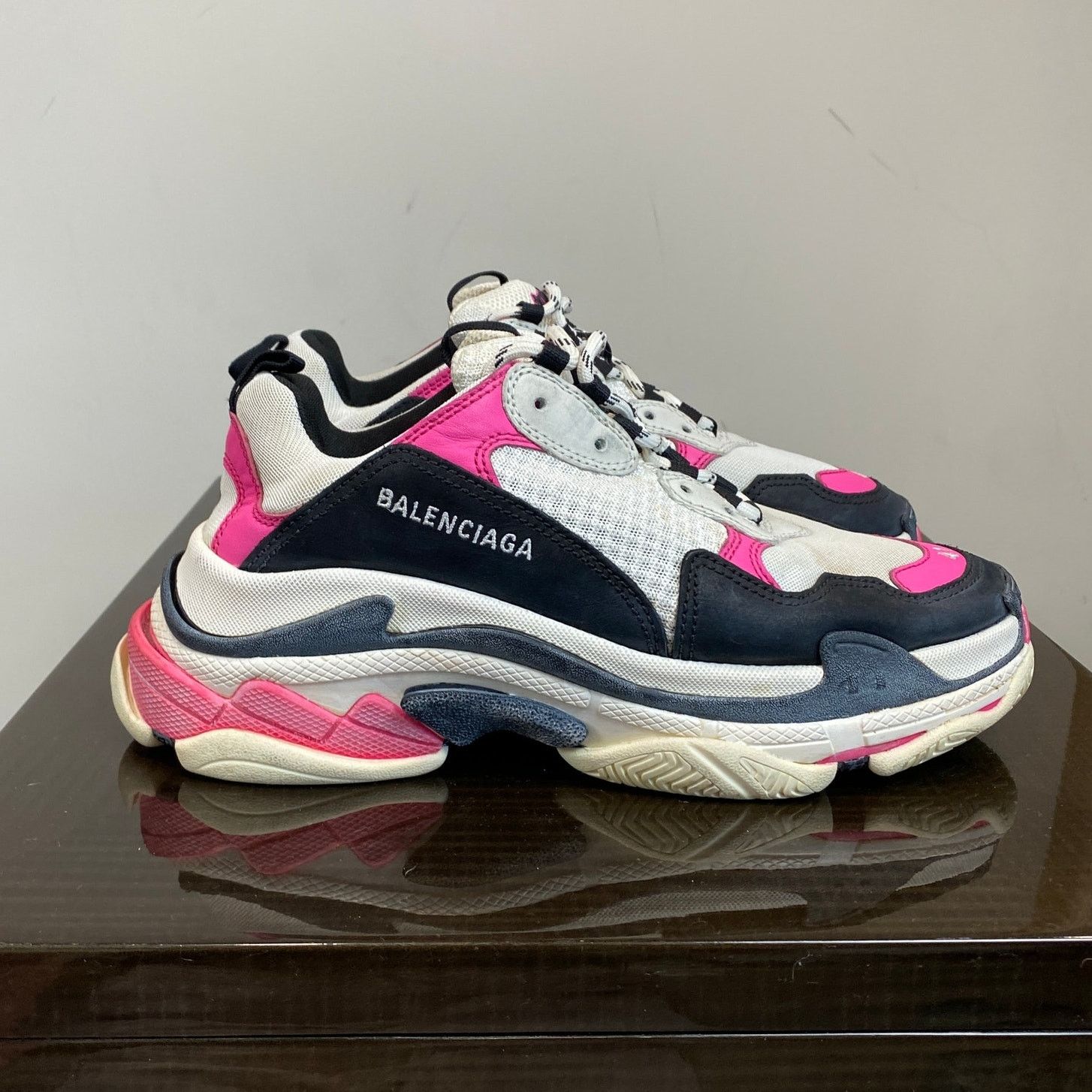 Balenciaga Balenciaga Triple S Bicolor Purple Chunky Sneakers 11 Size US 11 / IT 41 - 3 Thumbnail