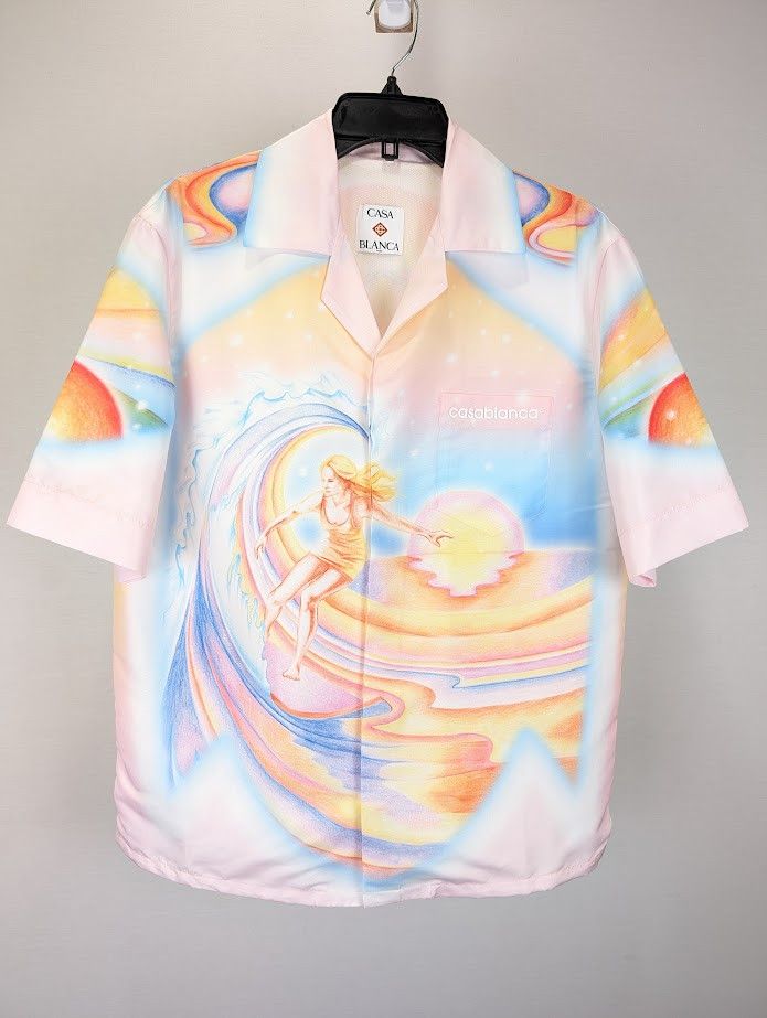Casablanca o1rshd1 DUP / Printed Swim Open Collar Shirt in Multicolor Size US L / EU 52-54 / 3 - 6 Thumbnail