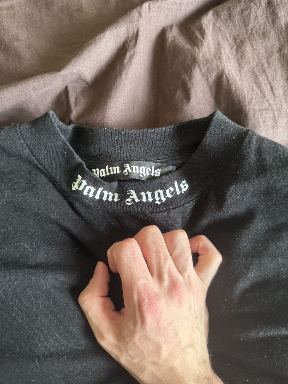 Palm Angels Palm Angels Mock Neck Logo T-Shirt Size US S / EU 44-46 / 1 - 2 Thumbnail
