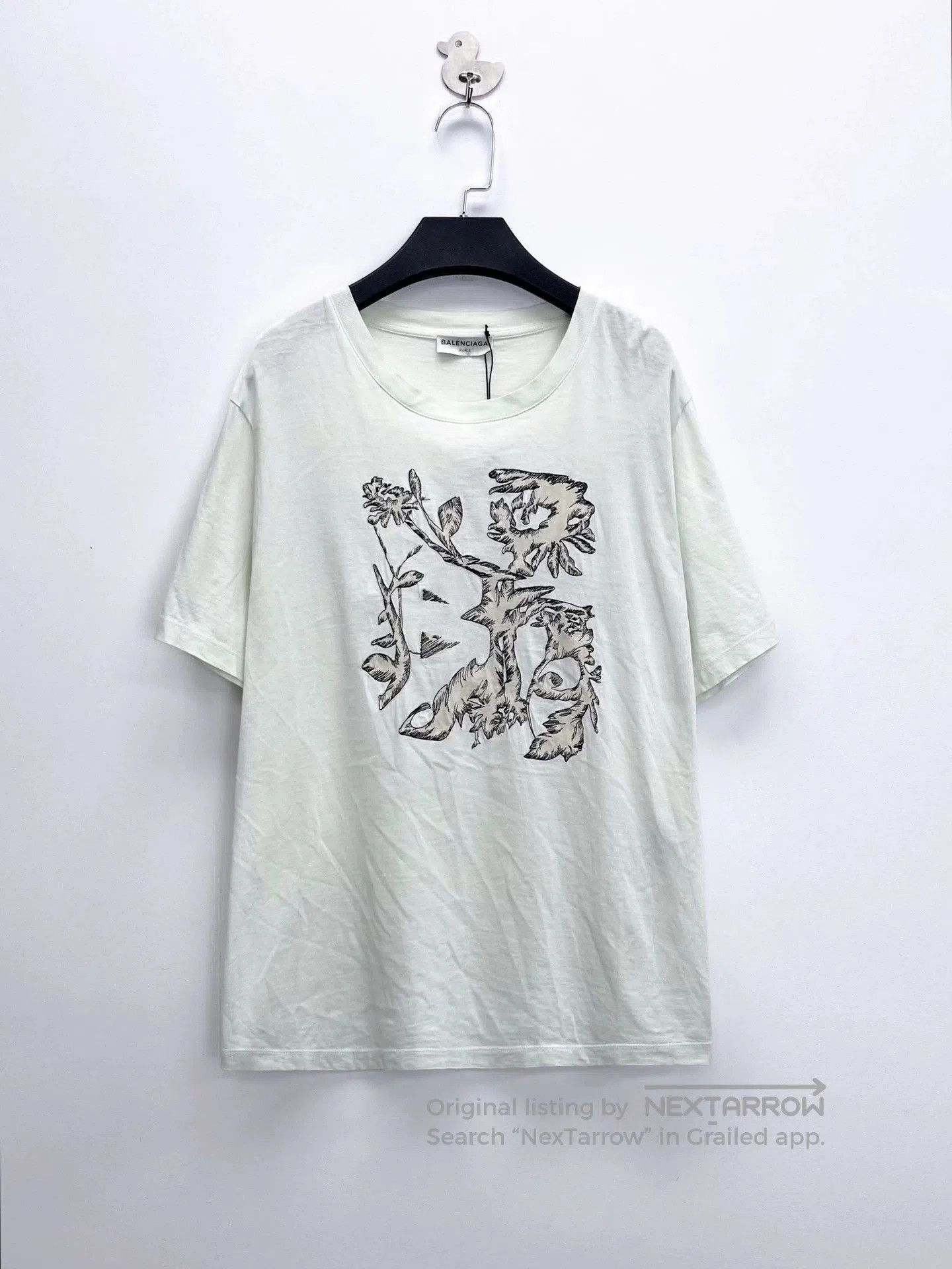 Balenciaga Balenciaga Green Embroidered Logo T-shirt. Size US M / EU 48-50 / 2 - 1 Thumbnail