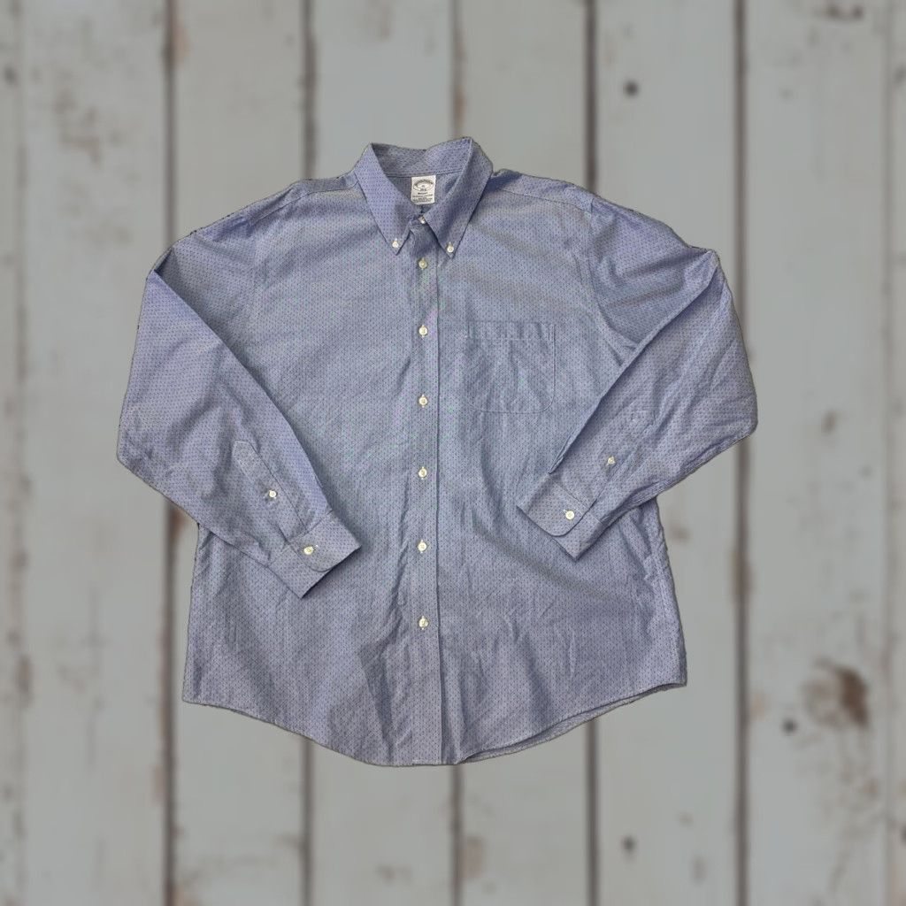 Brooks Brothers Brooks Brothers Shirt Mens XL Regent Polka Dot Long Sleeve Button Down Size US XL / EU 56 / 4 - 1 Thumbnail