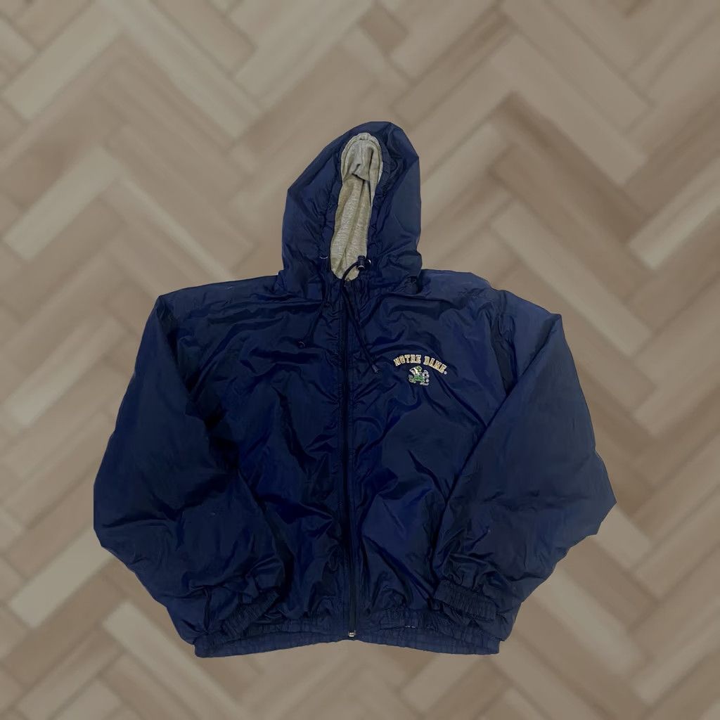Vintage VINTAGE Steve and Barry’s Notre Dame Irish Zip Up Coat Jacket XL Blue Men Size US XL / EU 56 / 4 - 1 Thumbnail