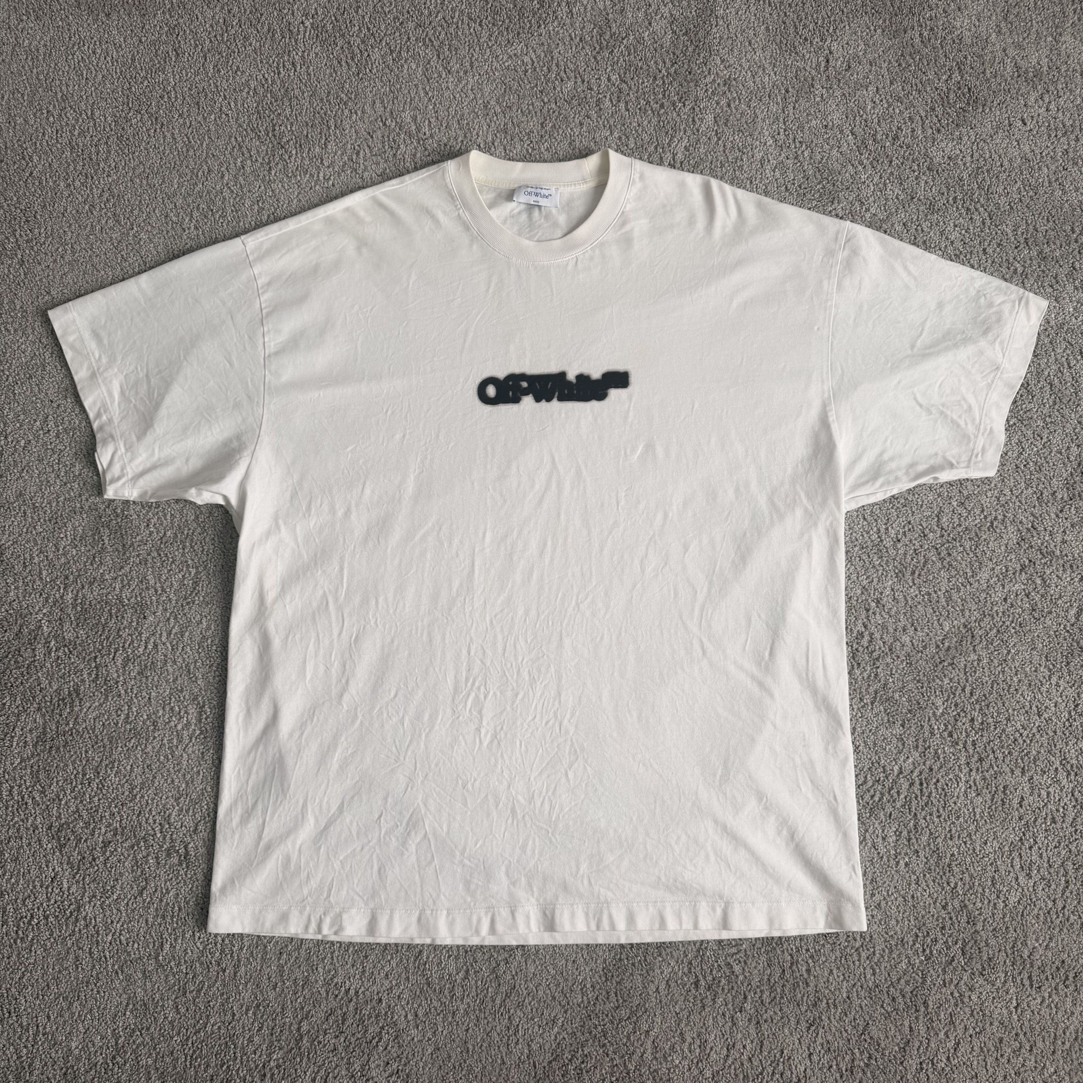 Off-White Off White Center Logo Baggy Oversize T Shirt Size US M / EU 48-50 / 2 - 1 Thumbnail
