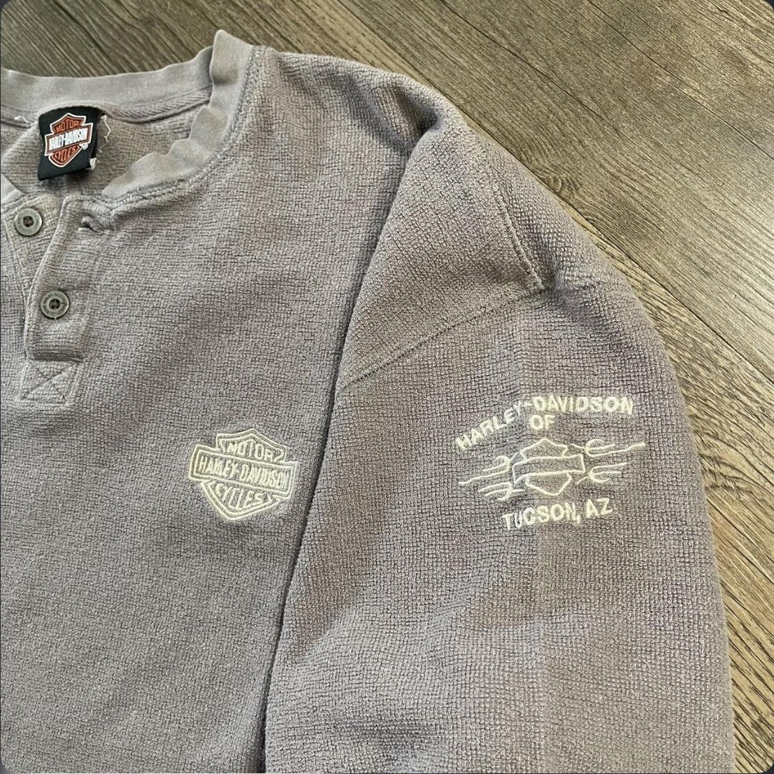 Harley Davidson Vintage Harley Davidson Thermal Long Sleeve Shirt Size US XL / EU 56 / 4 - 6 Thumbnail