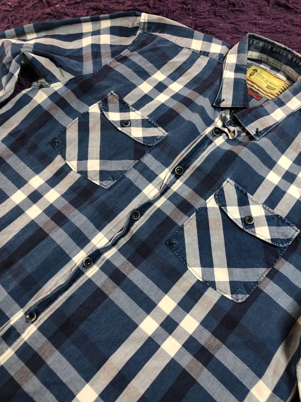 Barbour × Vintage Barbour international Steve McQueen checkered shirts butto Size US L / EU 52-54 / 3 - 8 Thumbnail