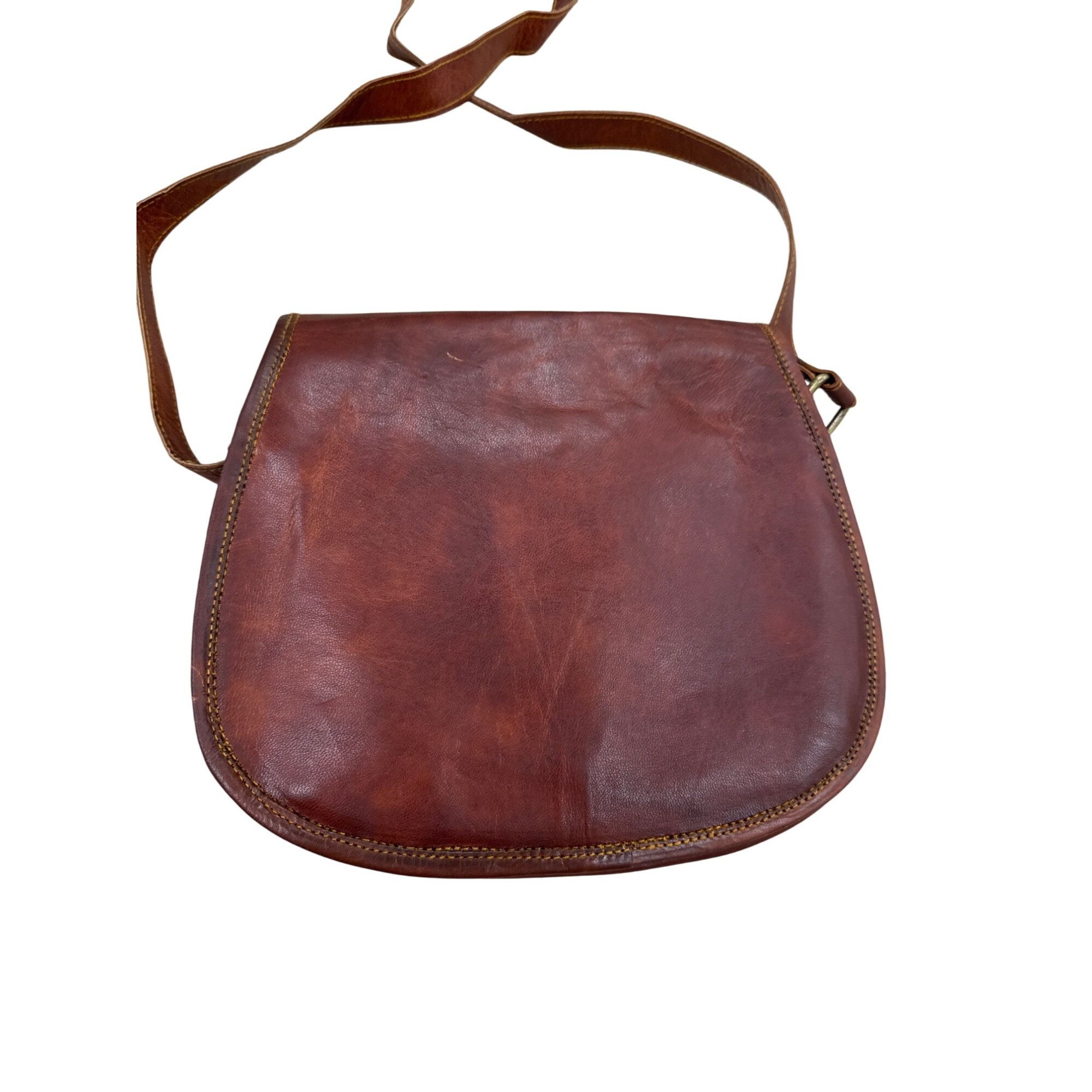 Vintage Firu womens Vintage Leather Handmade crossbody Purse 9x10 SK Size ONE SIZE - 8 Thumbnail