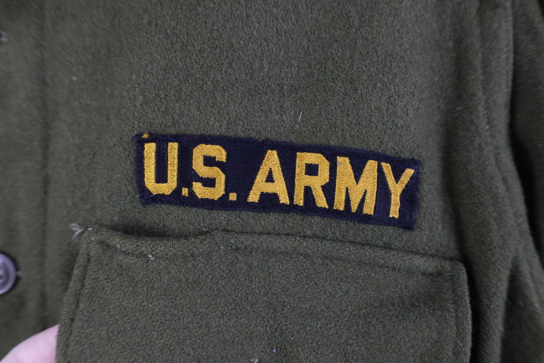 Vintage Vintage 50s Korean War US Army OG 108 Wool Shirt Jacket Size US M / EU 48-50 / 2 - 4 Thumbnail