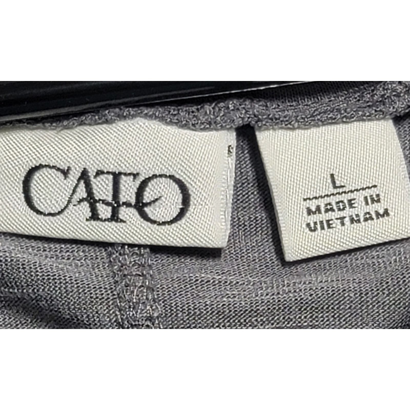 Other Cato Gray Slub Knit Twisted Round Collar Top Large Size L / US 10 / IT 46 - 4 Thumbnail