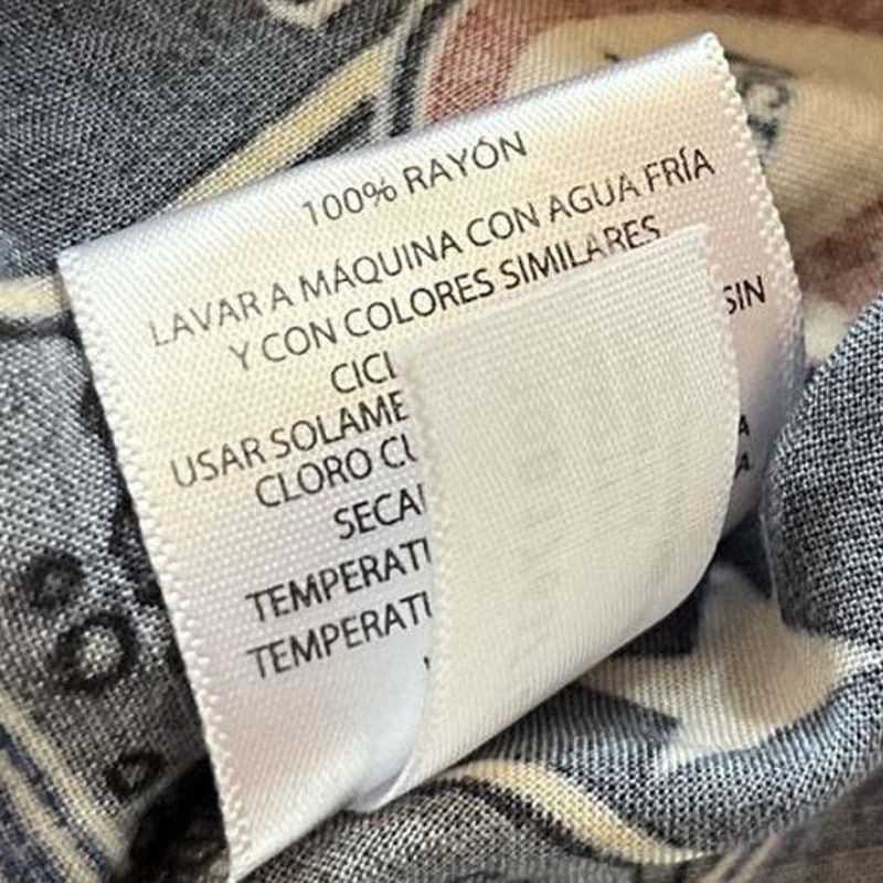 George George Men's Small 34-36 Gray Beer Print SS Rayon Shirt Size US S / EU 44-46 / 1 - 4 Thumbnail