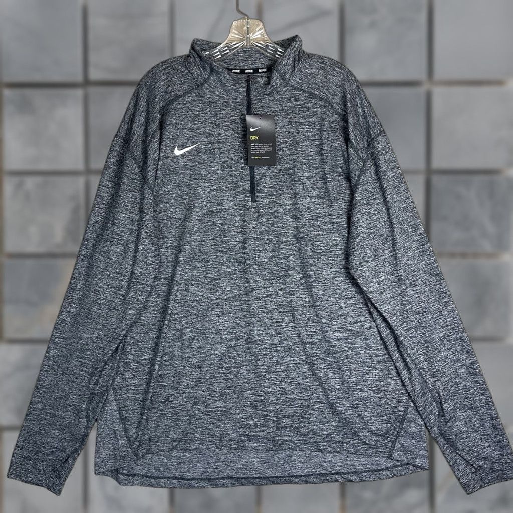 Nike Nike Element Shirt Mens XXL Gray DrY Fit 1/4 Zip Long Sleeve Performance Top Size US XXL / EU 58 / 5 - 1 Thumbnail