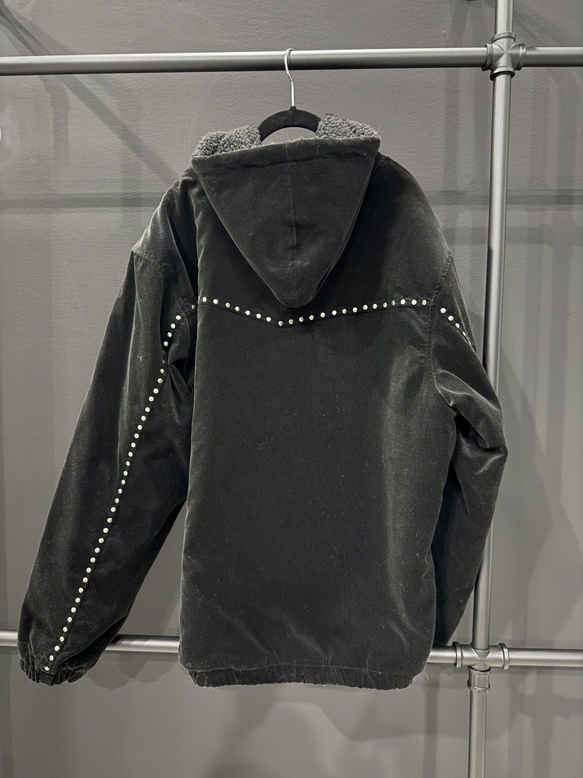 Supreme Supreme Velvet Zip Hooded Jacket Size US XL / EU 56 / 4 - 2 Thumbnail