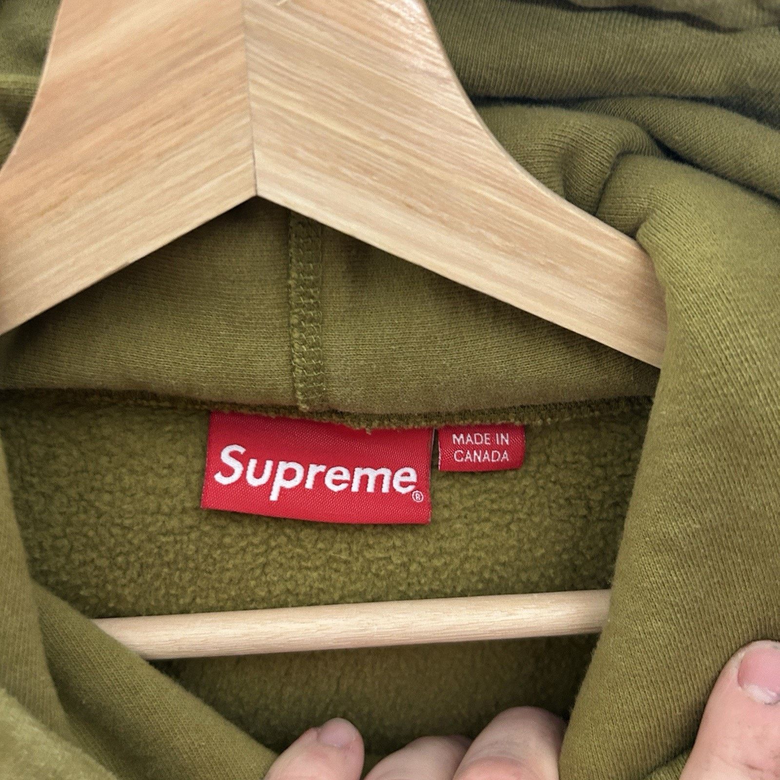 Supreme Supreme Paneled Arc Sleeve Hooded Sweatshirt “Olive” SS17 Size US M / EU 48-50 / 2 - 8 Thumbnail