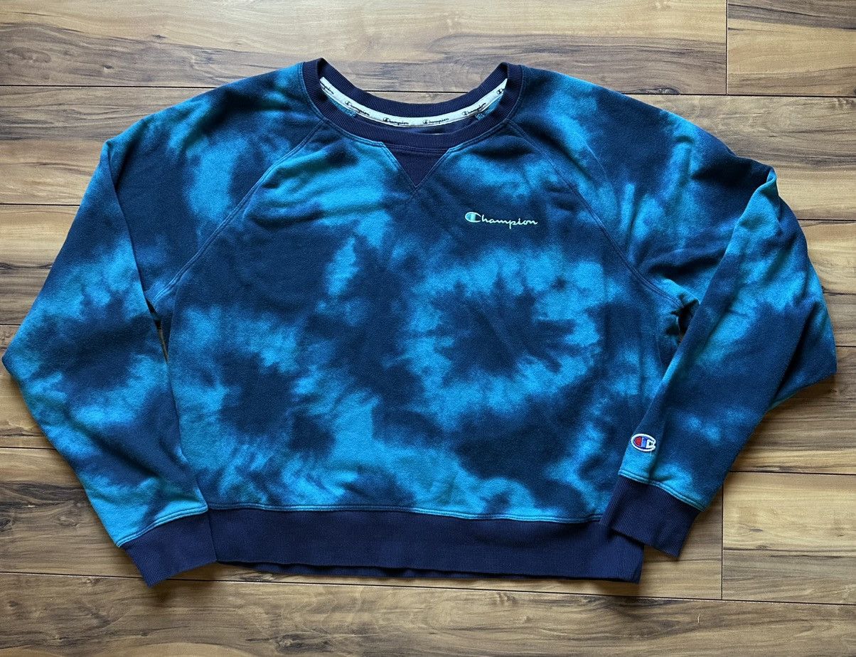 Champion Champion blue tie dye crewneck Size US XS / EU 42 / 0 - 1 Thumbnail