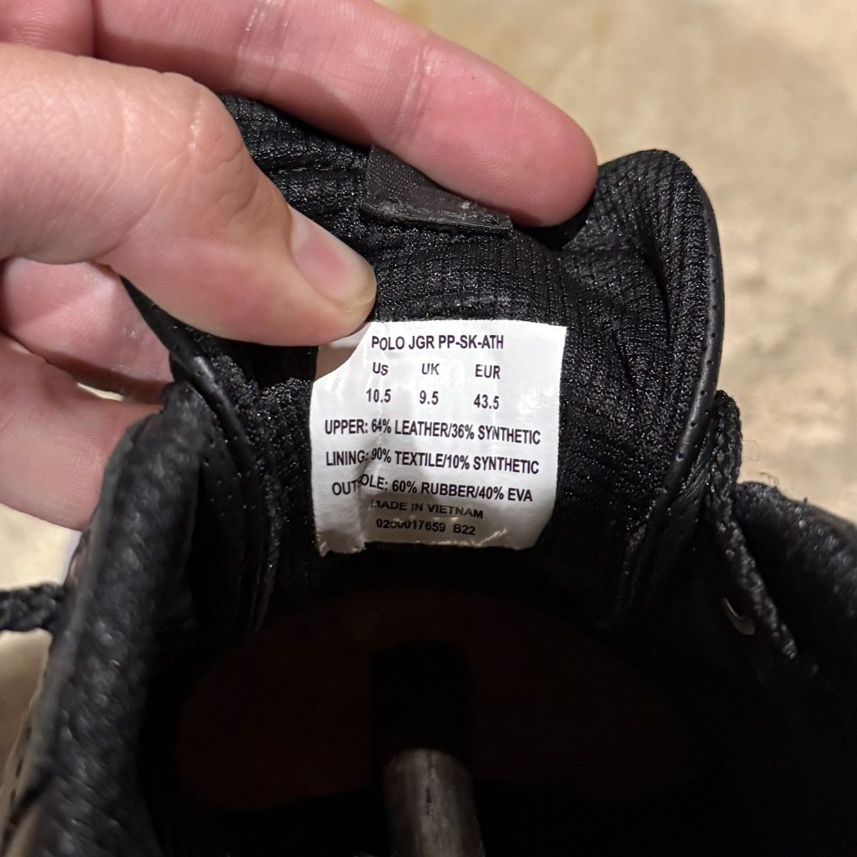 Polo Ralph Lauren Polo Ralph Lauren Pony Black Leather Jogger Sneakers US 10.5 Size US 10.5 / EU 43-44 - 12 Thumbnail